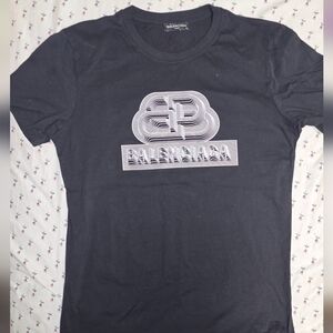 Balenciaga Black Tee with Logo